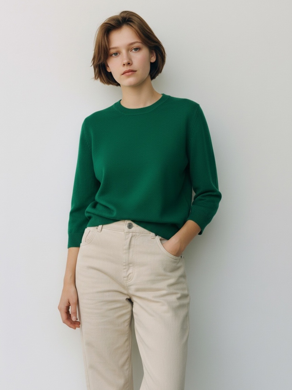 Talbot 100% cashmere sweater size large pullover Green